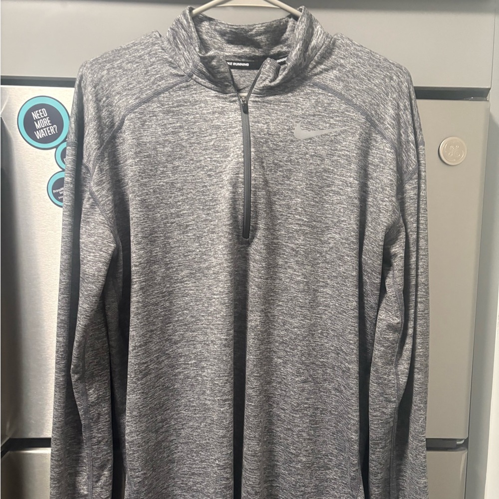 Nike Dri-FIT Heathered Gray Top Running Quarter Zip